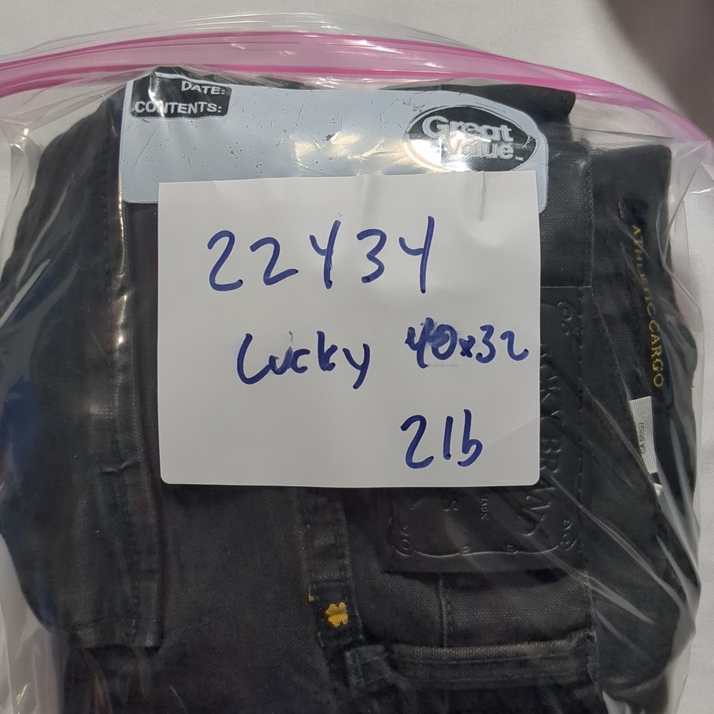 Lucky Brand Athletic Cargo‎ Pants Mens 40x32 Charcoal Black Wash Stretch - Picture 13 of 13